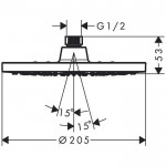 Potinkinis dušo komplektai HANSGROHE Vernis Shape 200 chromas